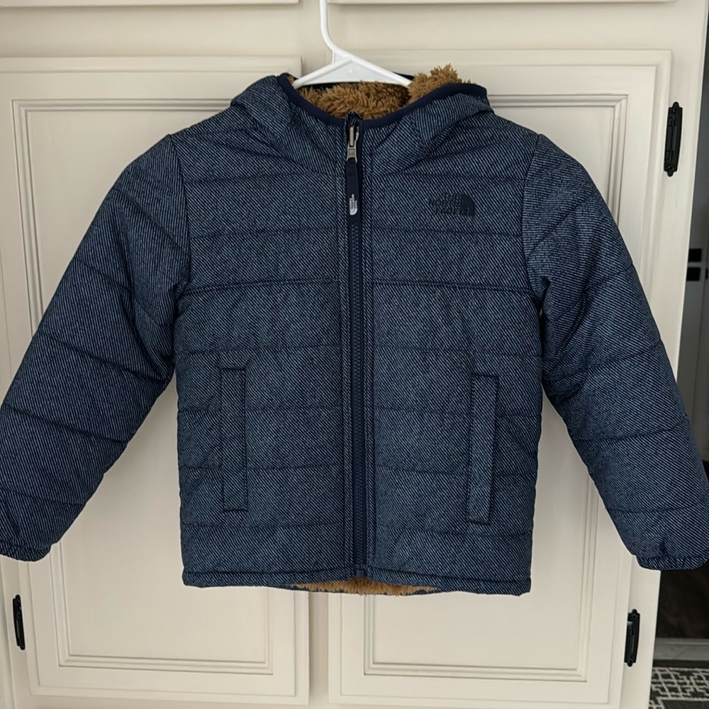 The North Face Reversible Puffer Coat Teddy, Size 5Y